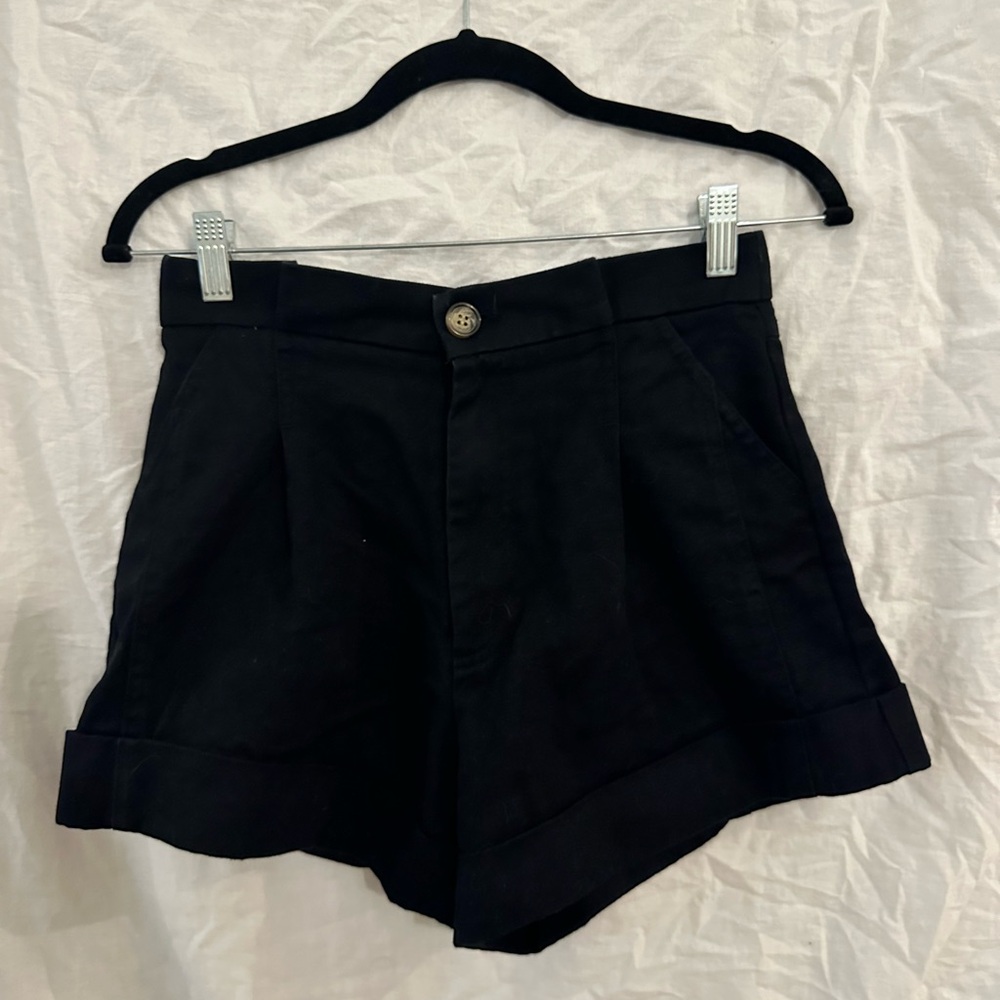 Zara Black High Waist Women's Shorts
